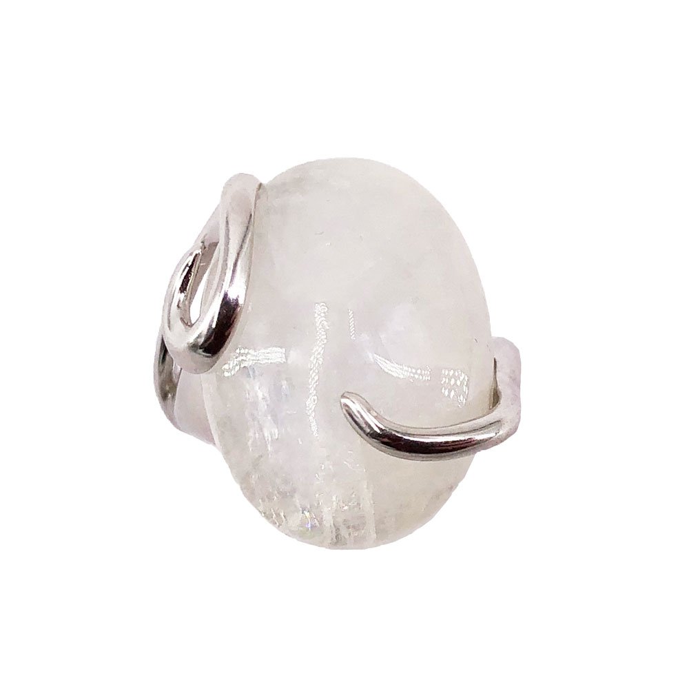 bague pierre de lune argent