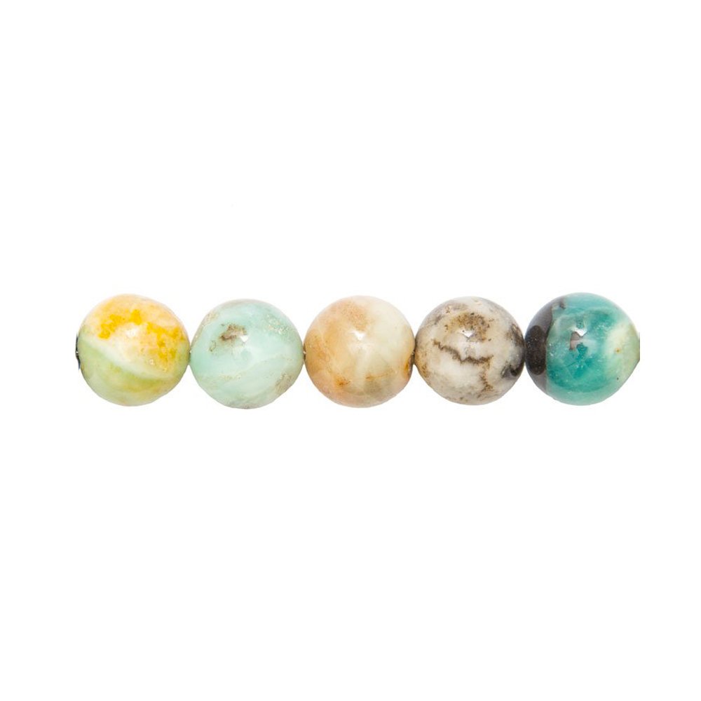 perle ronde amazonite multicolore 6mm