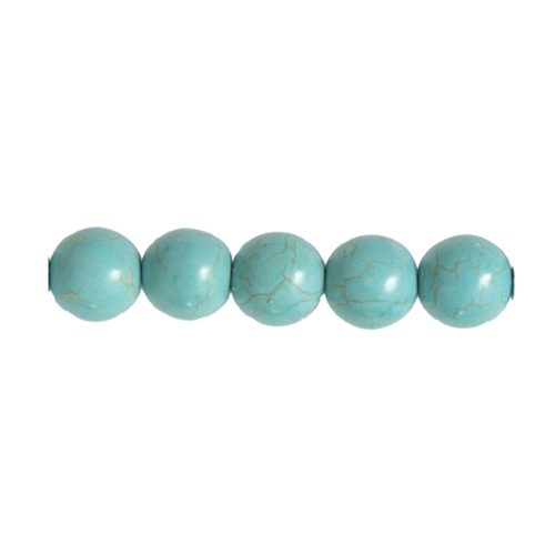 perle ronde howlite bleue 8mm