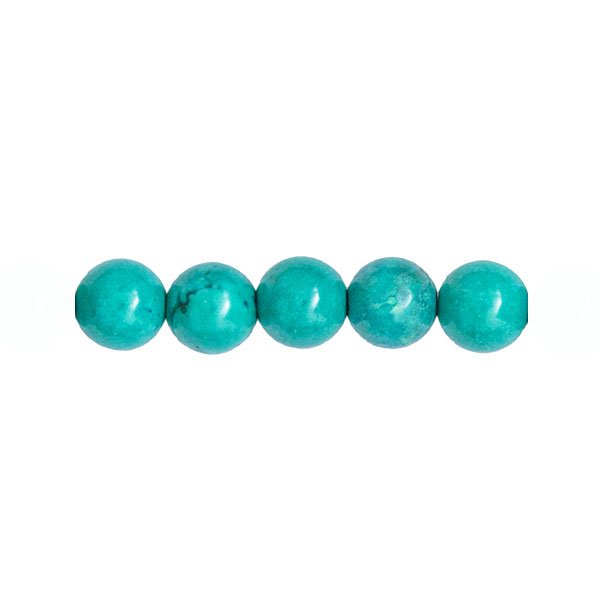 perle ronde turquoise 8mm