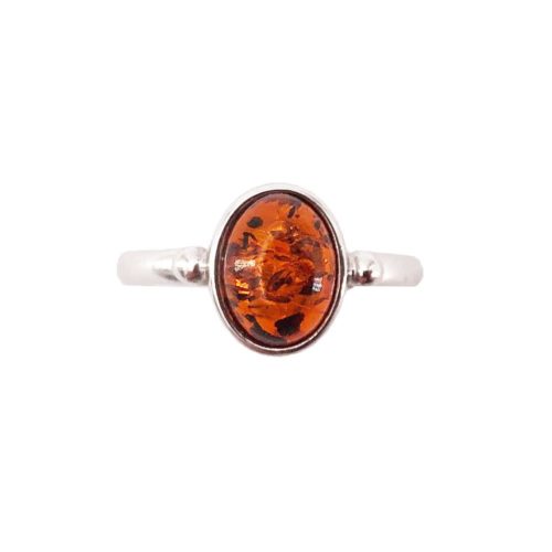 bague ambre argent
