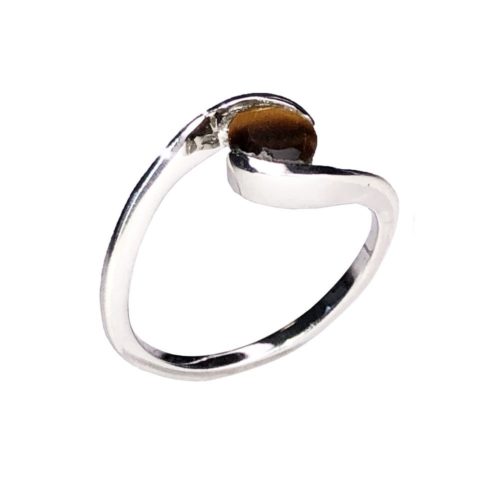 bague oeil de tigre argent