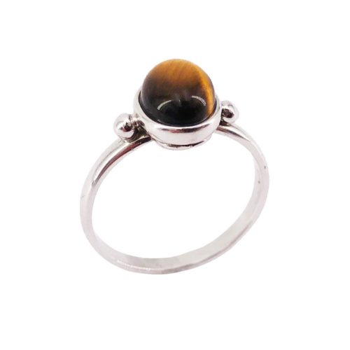 bague oeil de tigre argent