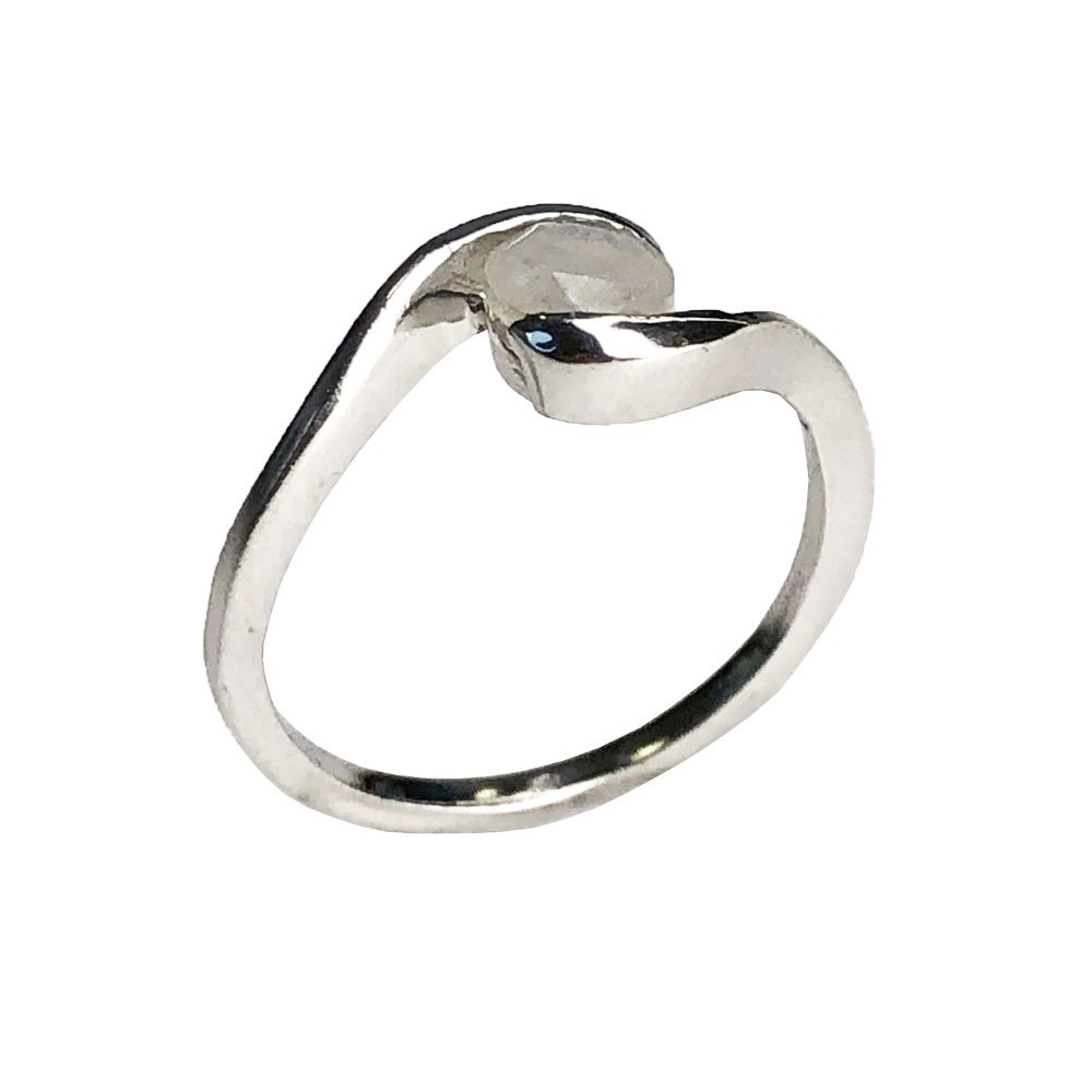 bague pierre de lune argent
