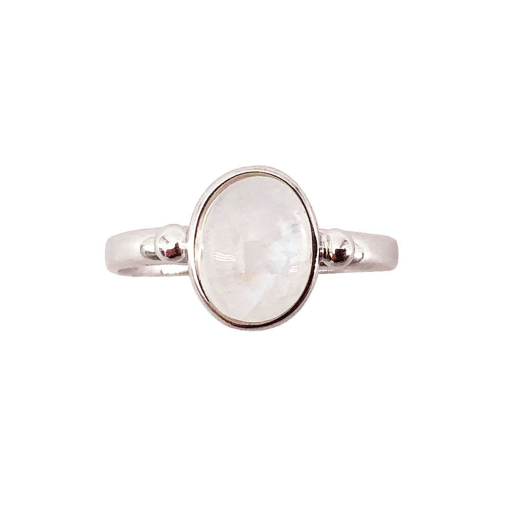 bague pierre de lune argent