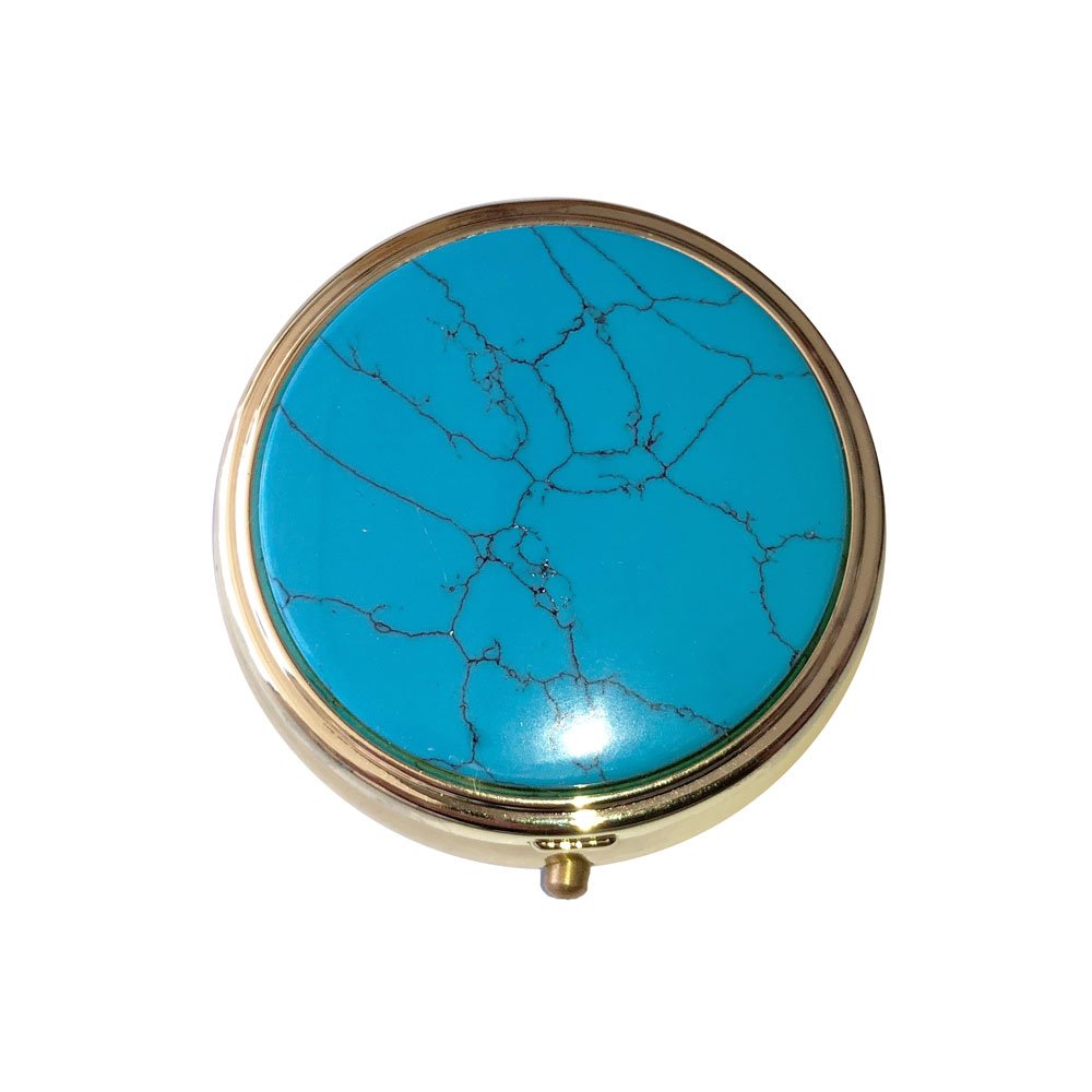 boite à pilules howlite bleue