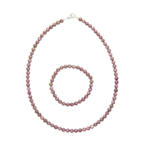 parure rubellite 6mm