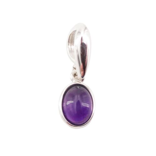pendentif amethyste argent rhodié