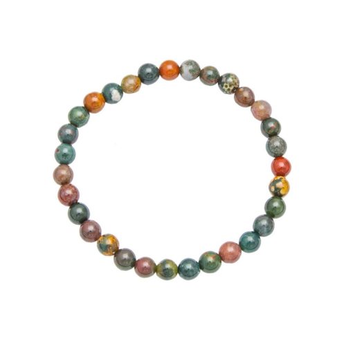 bracelet jaspe sanguin 6mm