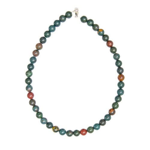 collier pierre de sang 10mm