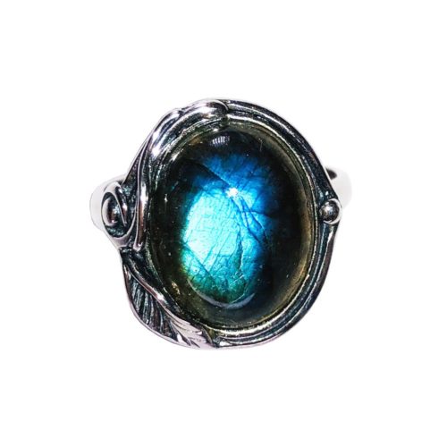 bague labradorite argent rhodié