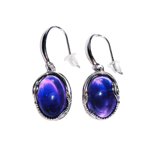 boucles d'oreilles améthyste