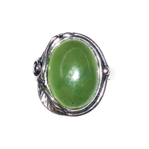 bague jade argent rhodie
