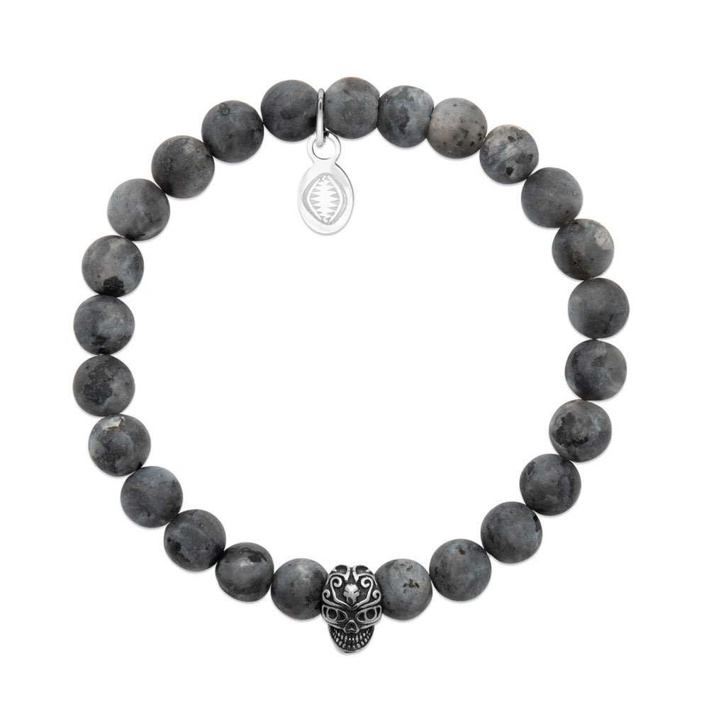 Bracelet Labradorite et Crâne "Pour Lui"