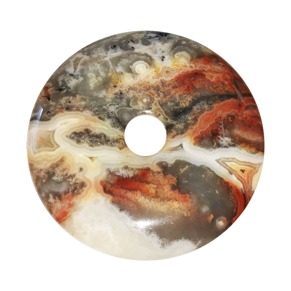 pi chinois donut agate crazy lace 50mm