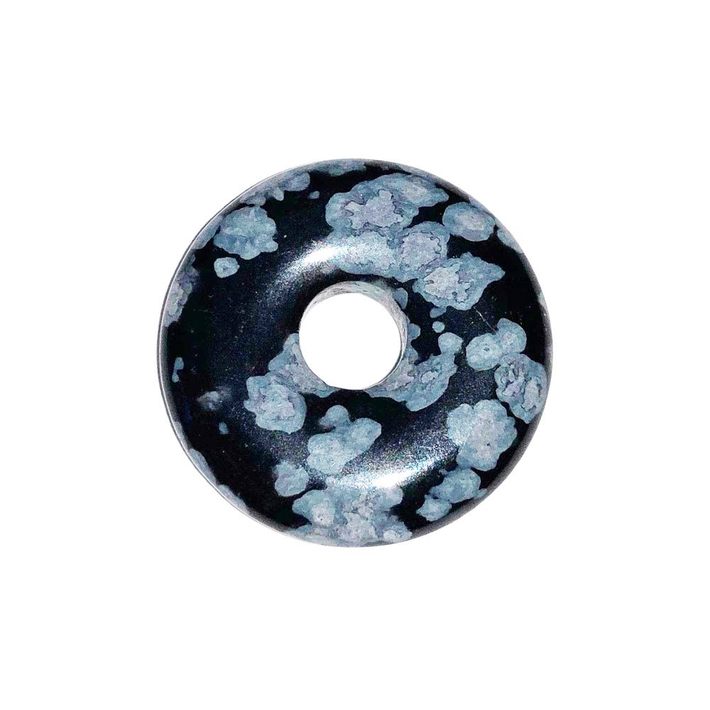 pi chinois donut obsidienne neige 20mm