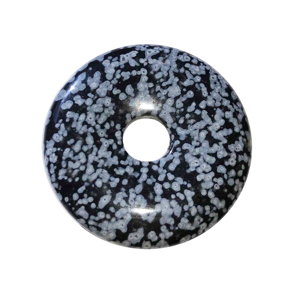 pi chinois donut obsidienne neige 40mm