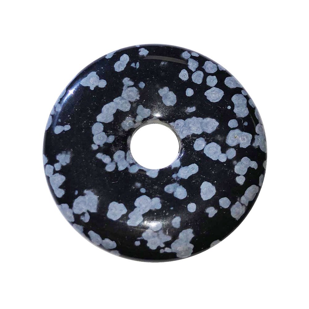 pi chinois donut obsidienne neige 40mm