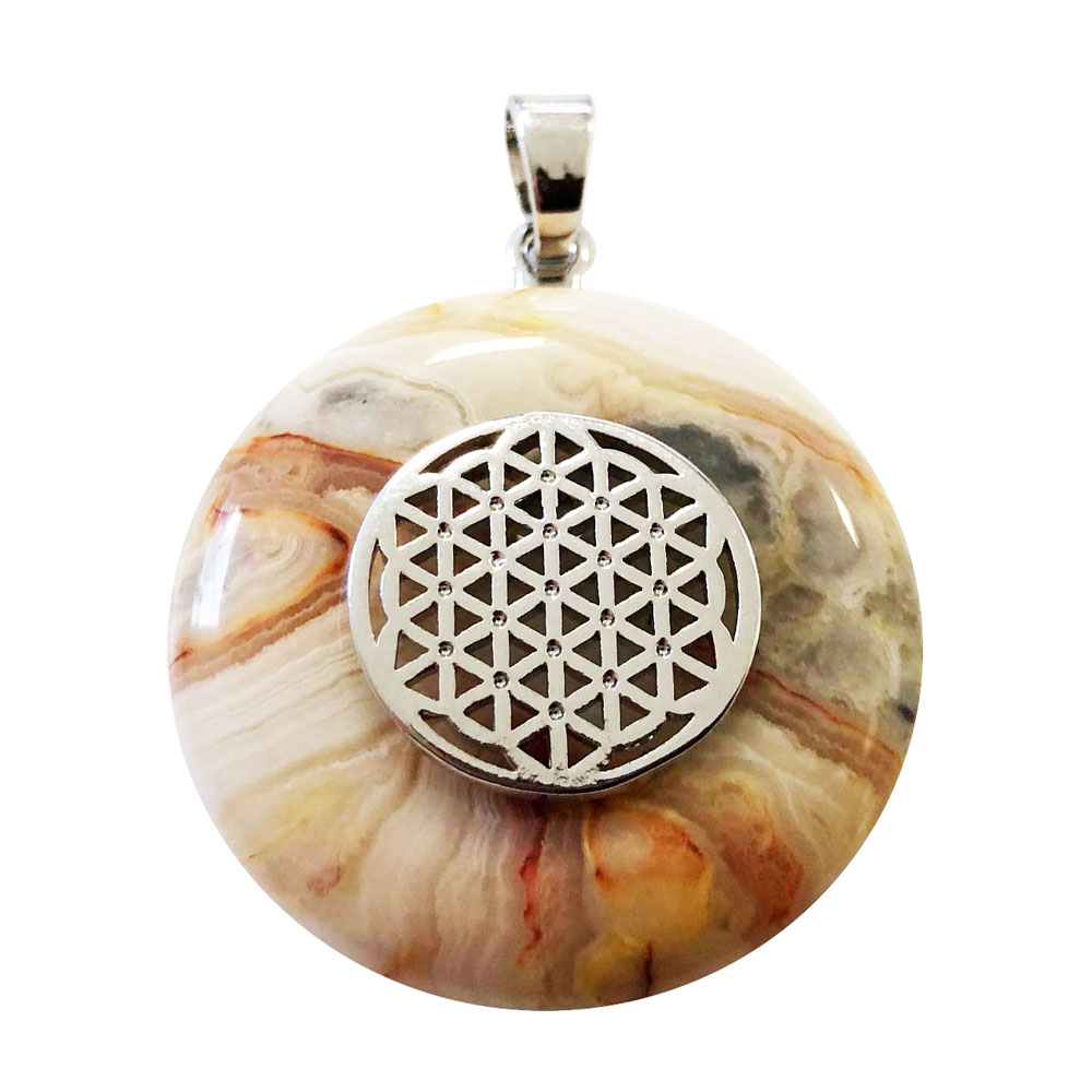 pendentif agate crazy lace pi chinois
