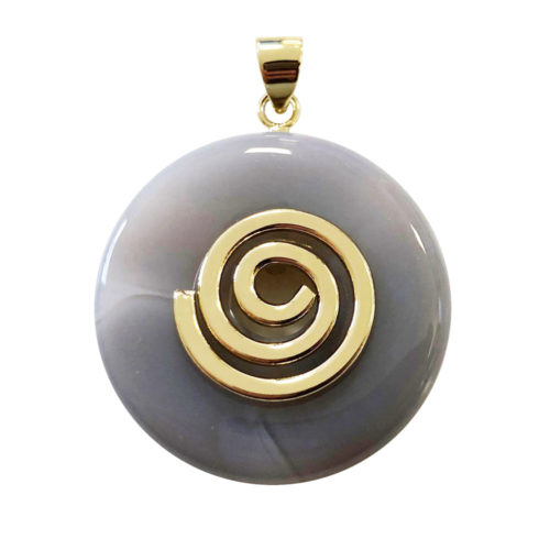 pendentif agate pi chinois