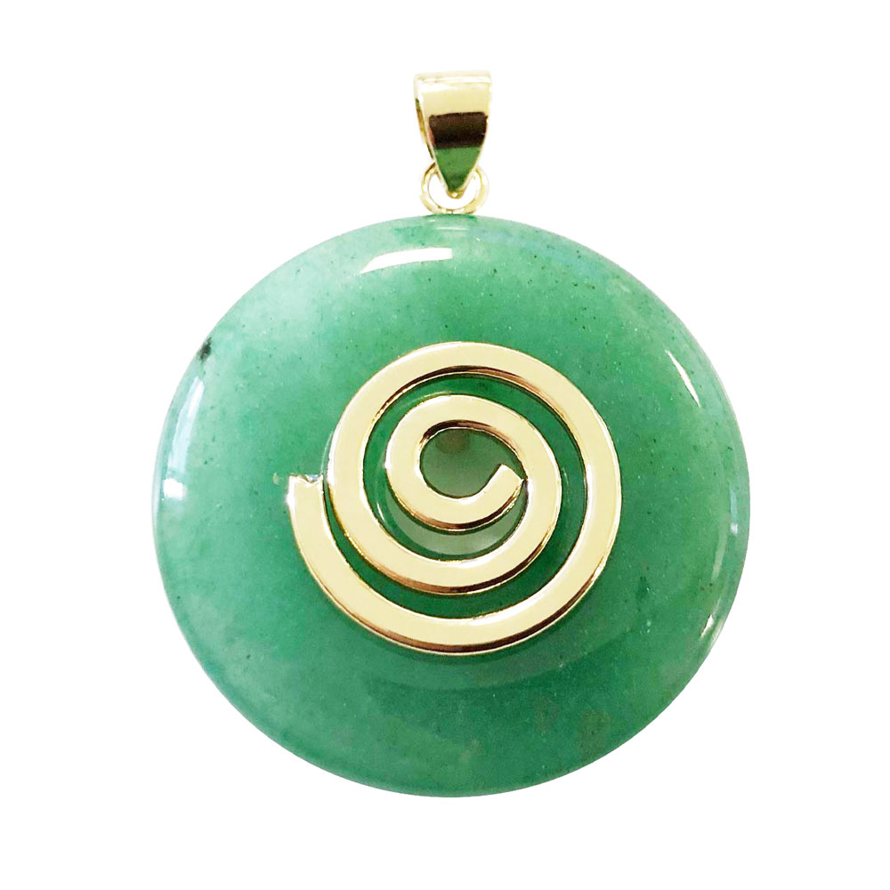 pendentif aventurine verte pi chinois