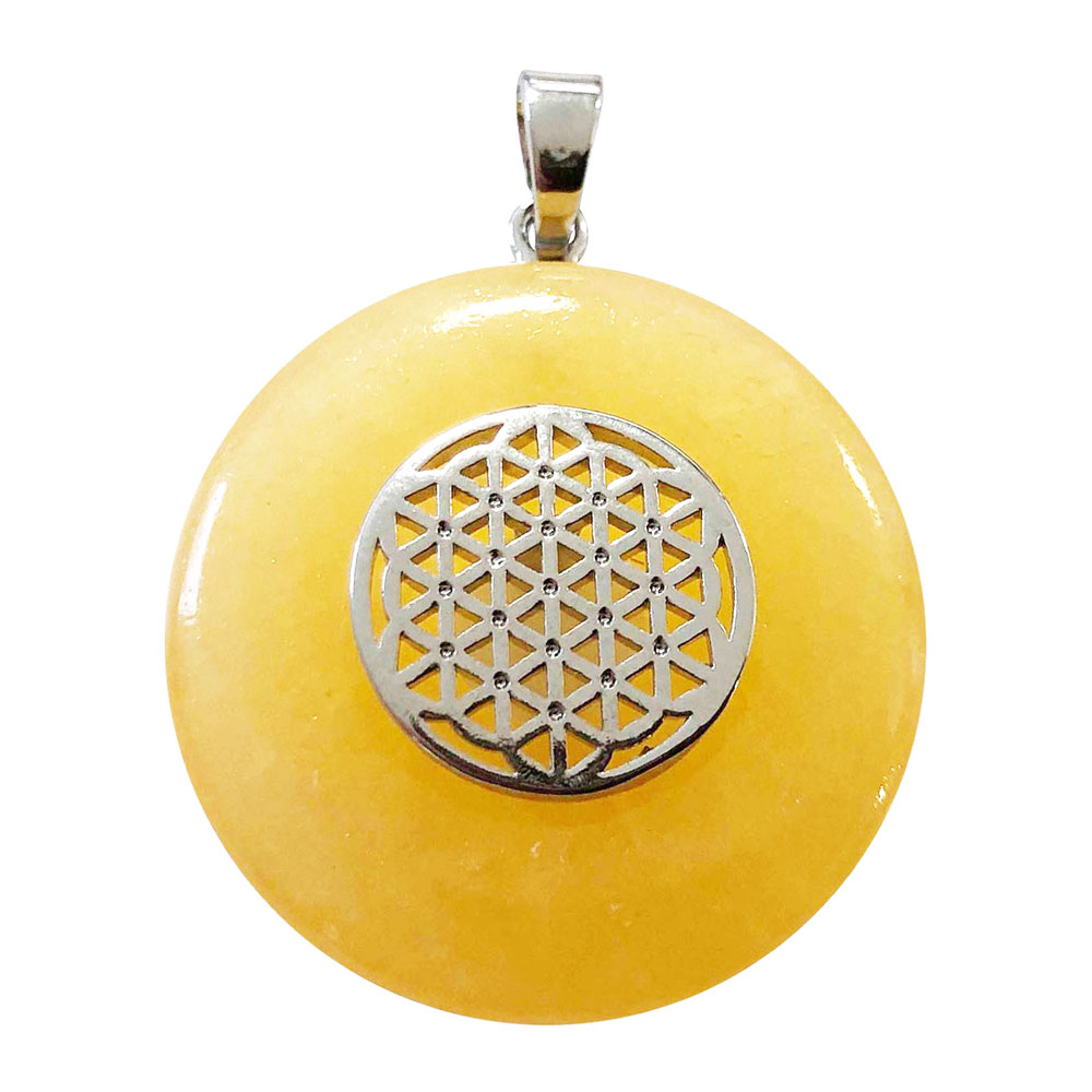 pendentif calcite orange pi chinois