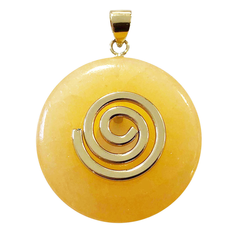 pendentif calcite orange pi chinois