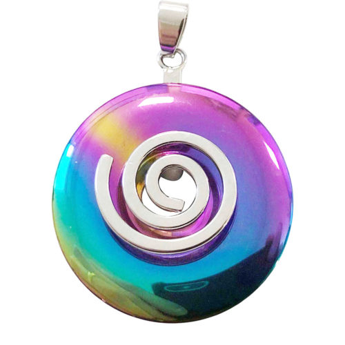 pendentif hématite arc en ciel pi chinois