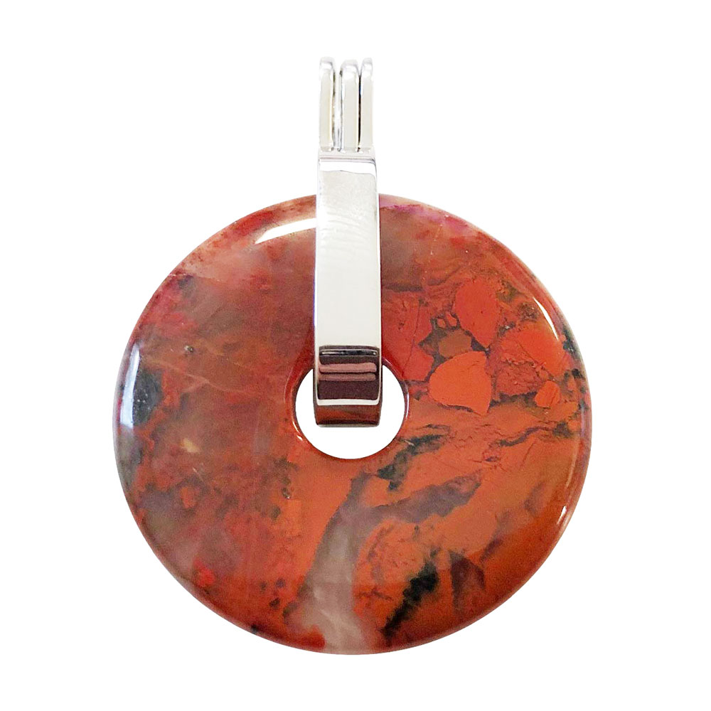 pendentif jaspe bréchique pi chinois