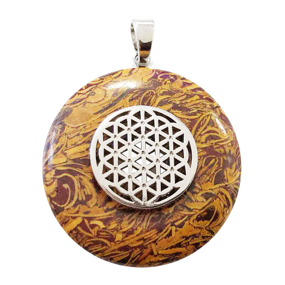 pendentif jaspe peau de serpent pi chinois