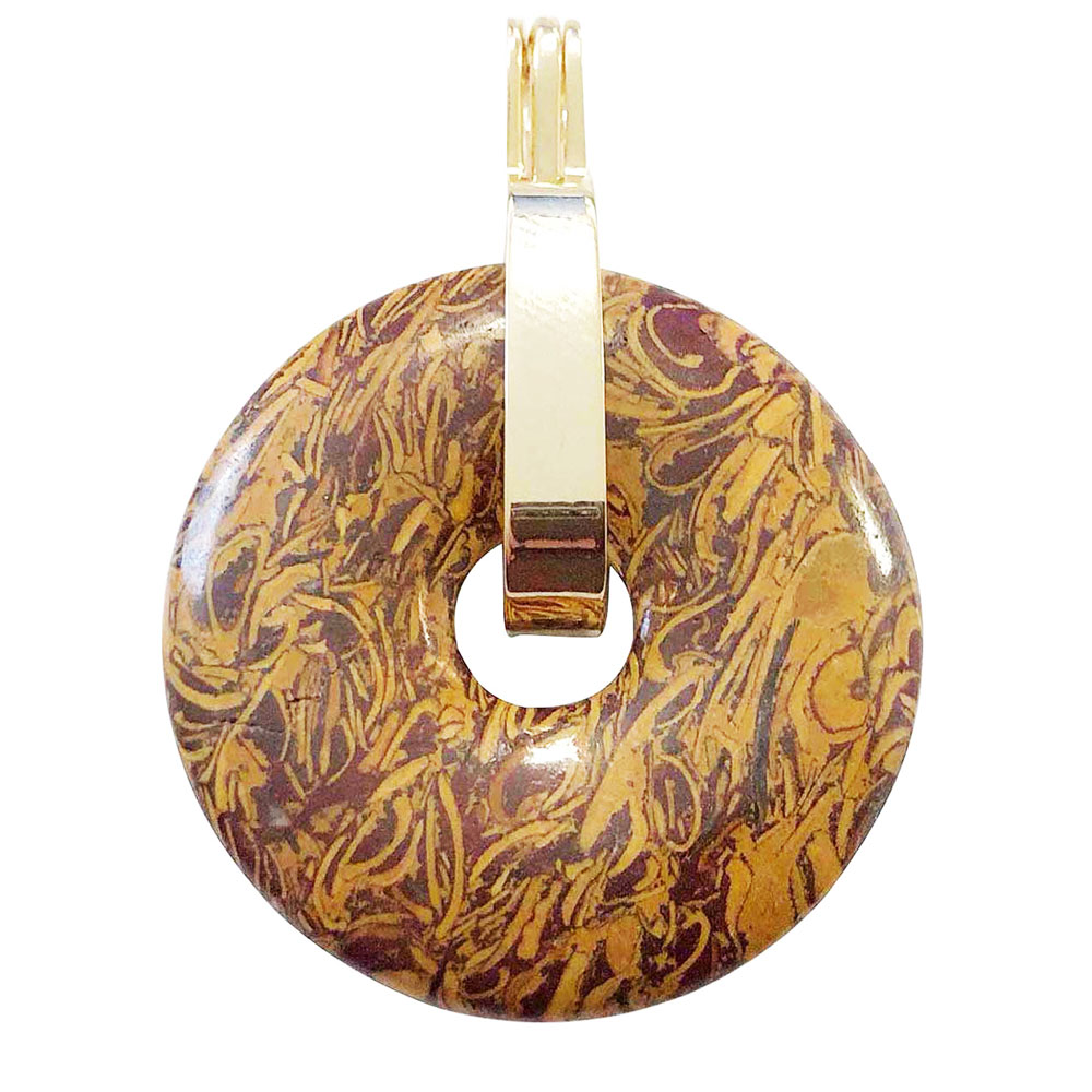 pendentif jaspe peau de serpent pi chinois