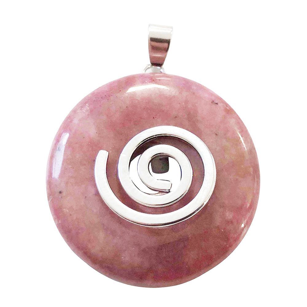 pendentif rhodonite pi chinois