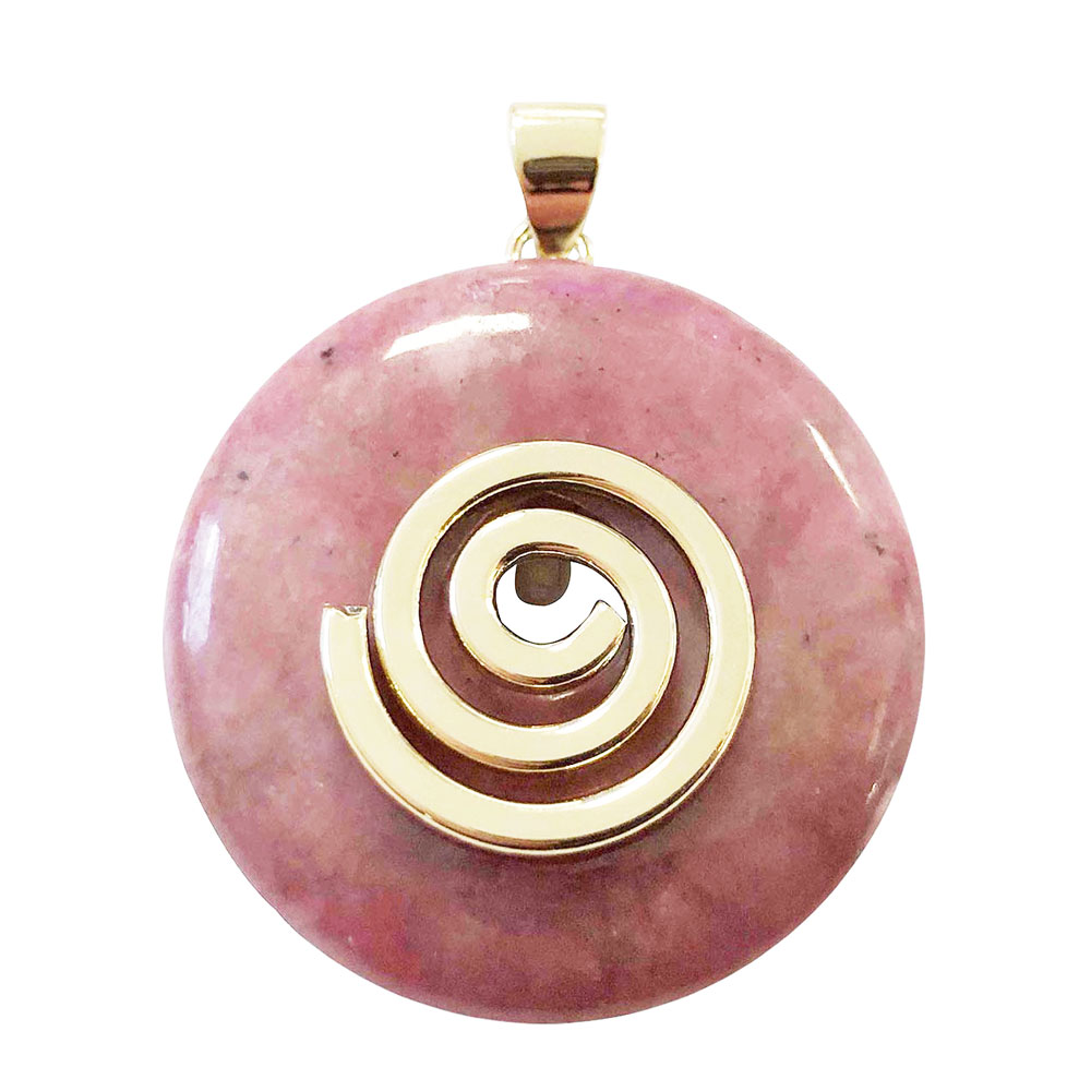 pendentif rhodonite pi chinois