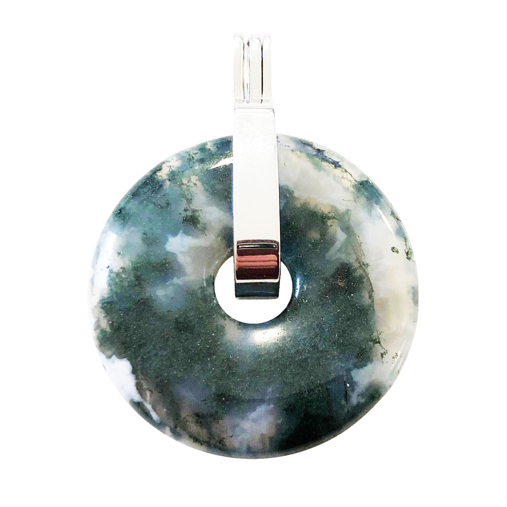 pendentif agate mousse pi chinois