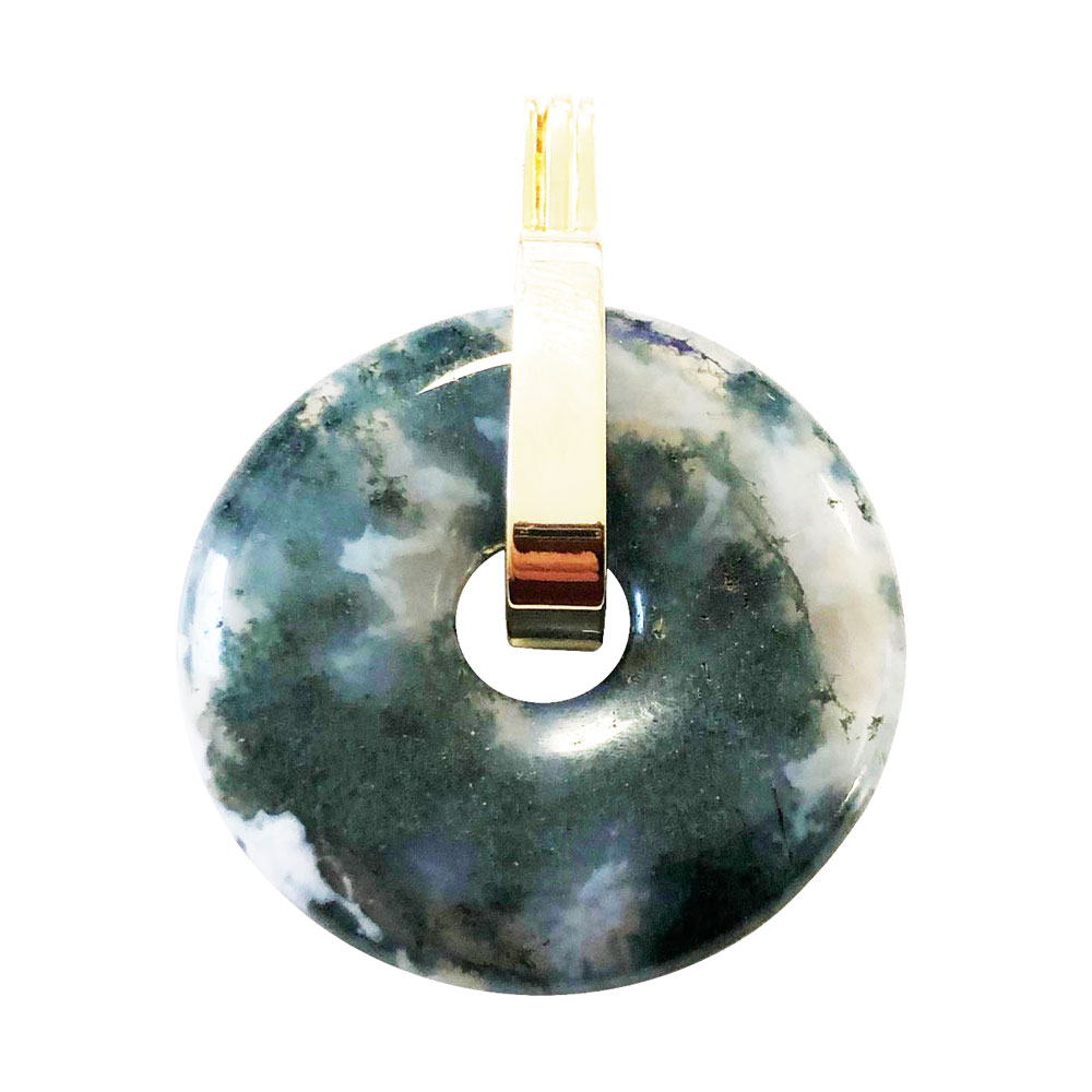 pendentif agate mousse pi chinois