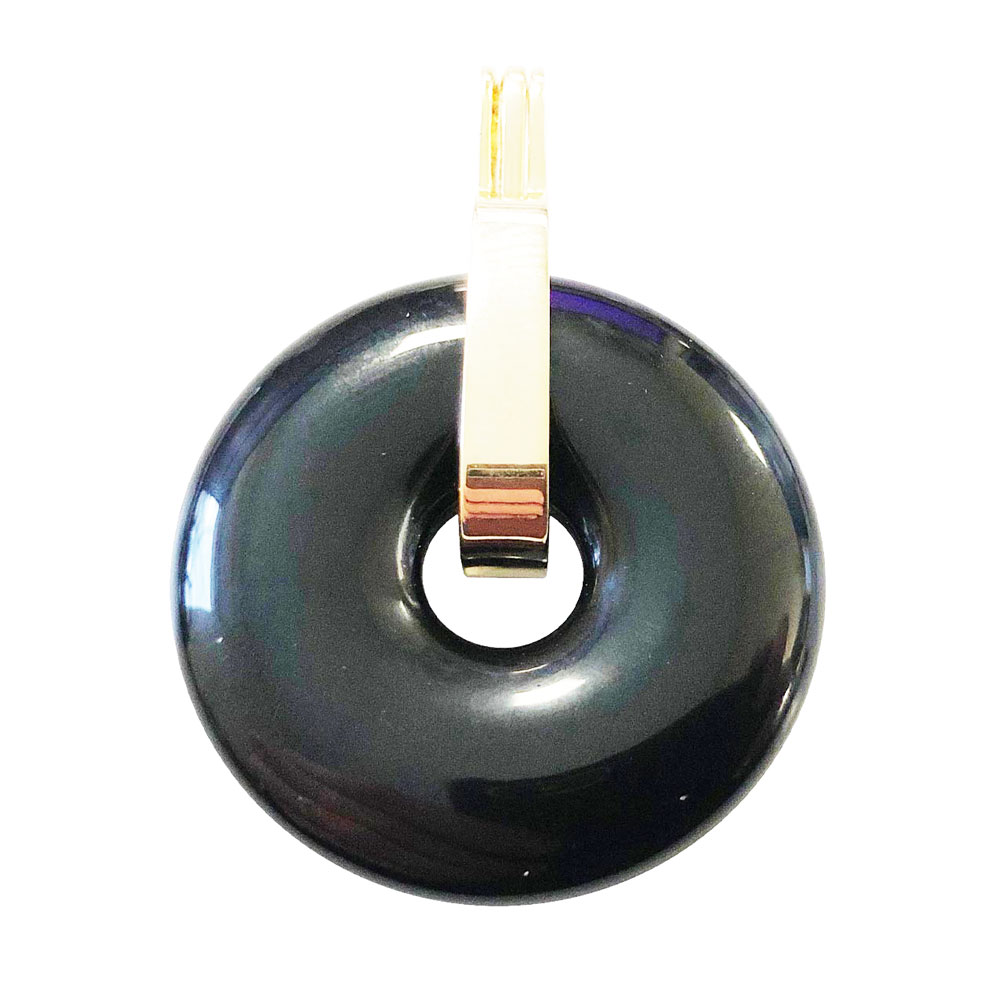 pendentif agate noire pi chinois