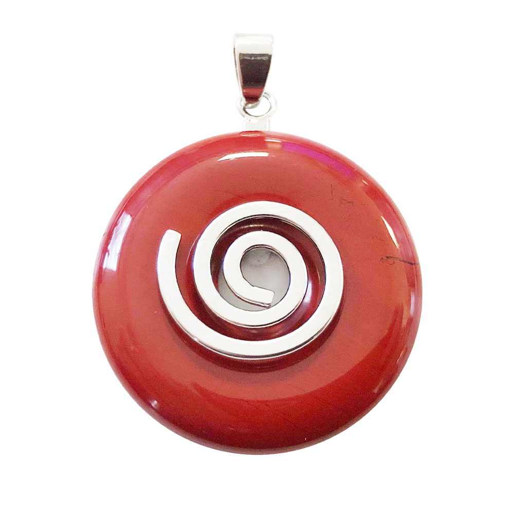 pendentif jaspe rouge pi chinois