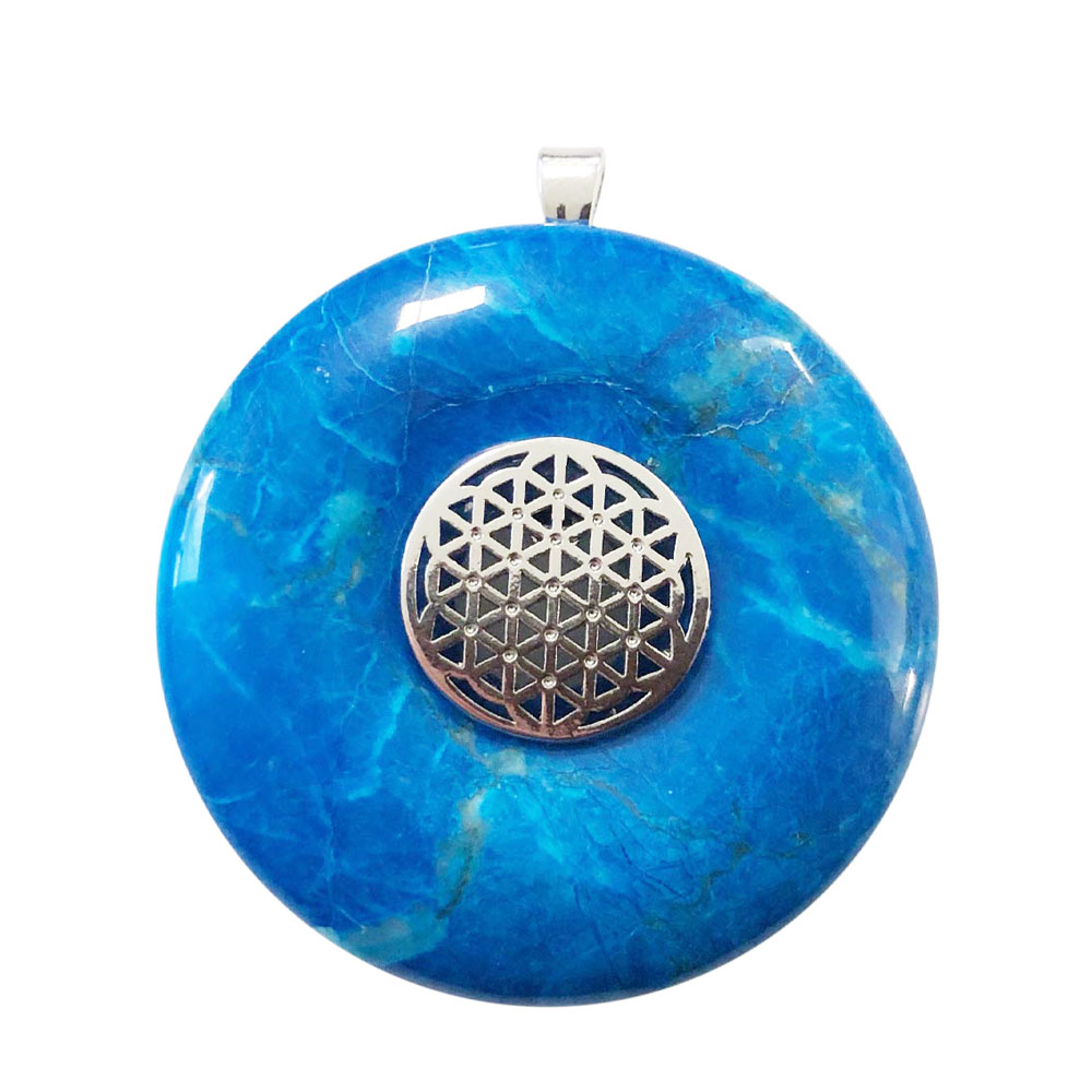 pendentif howlite bleue pi chinois