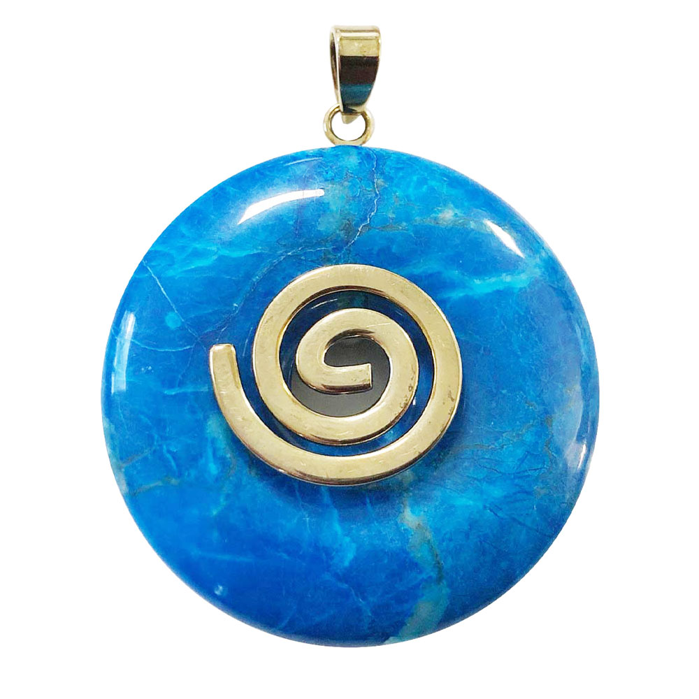 pendentif howlite bleue pi chinois