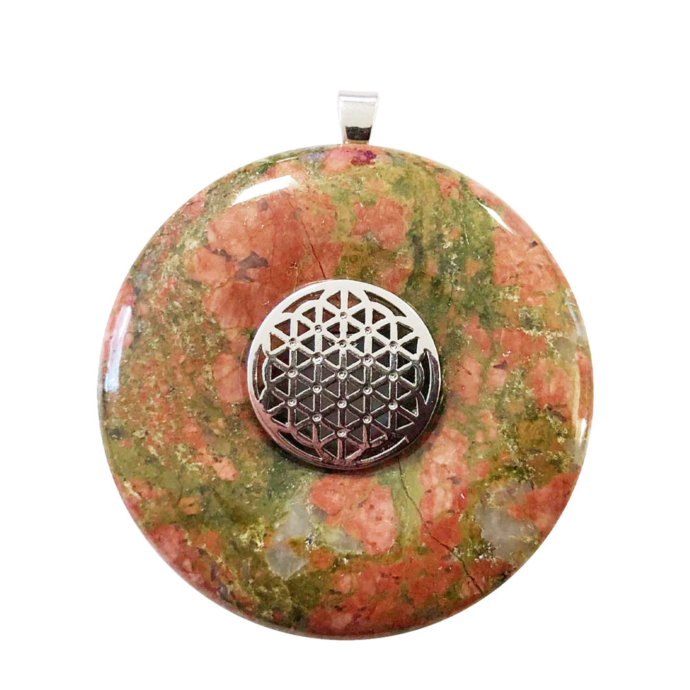 pendentif unakite pi chinois