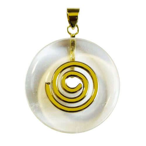 Pendentif Cristal de Roche - PI chinois ou Donut
