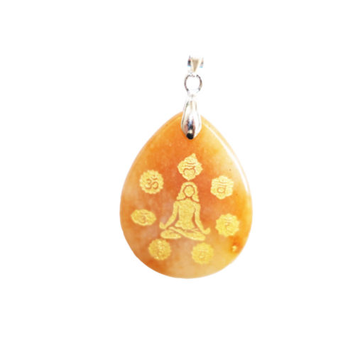 pendentif aventurine rouge yoga 7 chakras