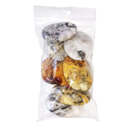 sachet pierres plates agate crazy lace