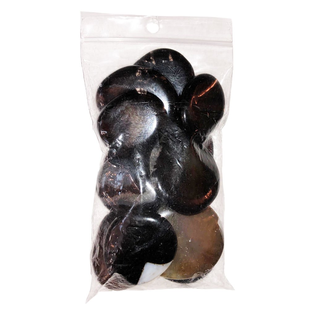 sachet pierres plates agate noire