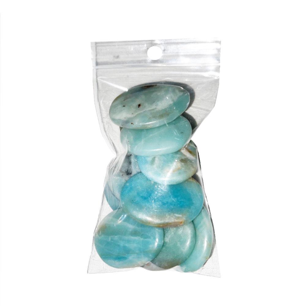 sachet pierres plates amazonite
