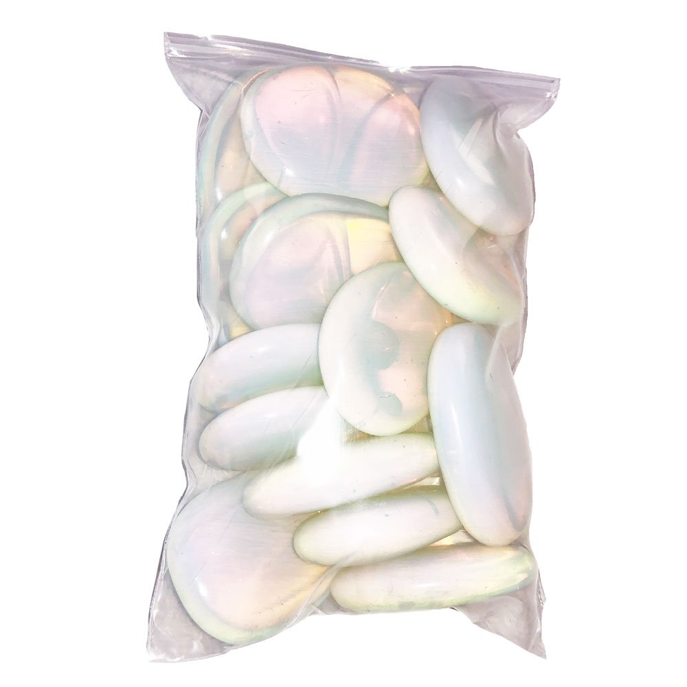 sachet pierres plates opale synthétique