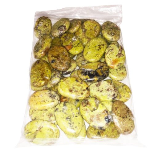 sachet pierres plates opale verte