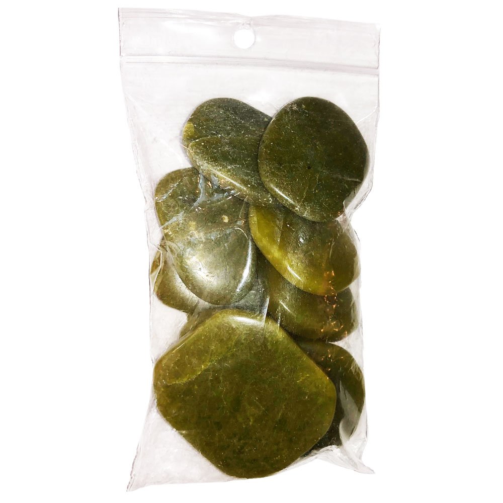 sachet pierres plates serpentine