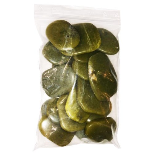 sachet pierres plates serpentine