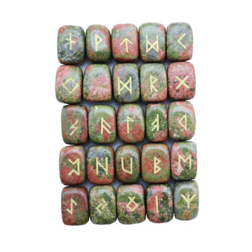 jeu de 25 runes unakite